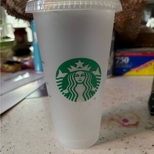 Starbucks Frosted Cup with Green Logo